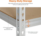Amazon Basics 5 tier, Medium Duty Storage Shelving Double Post Press Board Shelf - Image 4