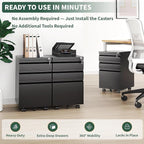 TEEALUBAN 3 Drawer File Cabinet - Image 3