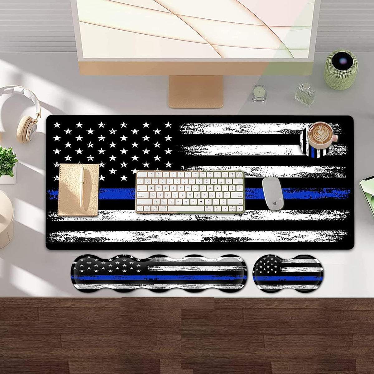 Large Gaming Mouse Pad with Stitched Edges, Extended XXL Mousepad, Office Des...