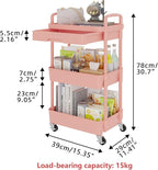 Calmootey 3-Tier Rolling Utility Cart - Image 5