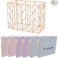 Fei Bi Hanging File Organizer, File Organizer, File Box, Rose Gold File Box by FeiBi