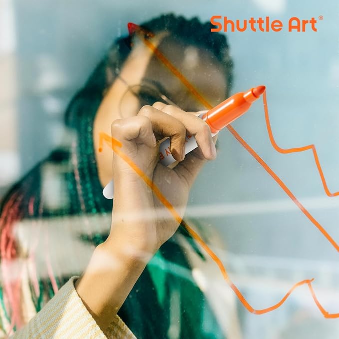 Shuttle Art Dry Erase Markers, 12 Colors 144 Bulk Pack Whiteboard Markers - Image 8