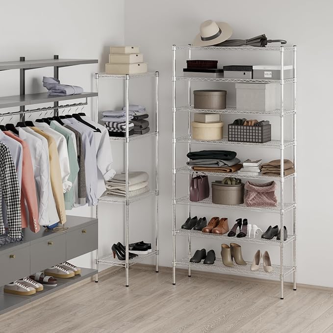 Regal Altair 14" Deep x 42" Wide x 86" Height Wire Shelving Kit | 8-Tier | NSF - Image 4