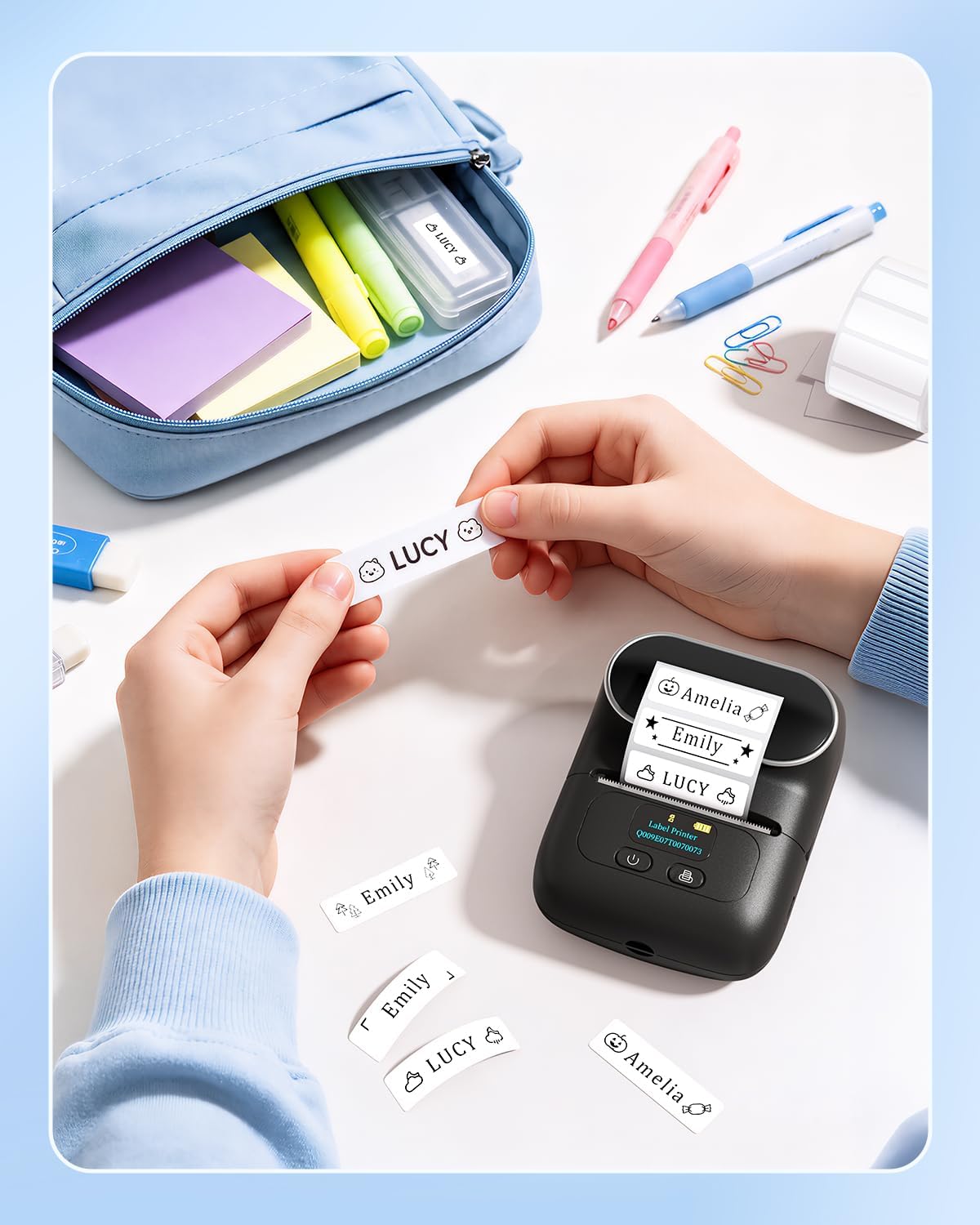 Phomemo M110 Labels, 1110 Pcs 1.57'' x 0.59'' (40x15mm) | for M110 M100 M220 M221 M120 M200 Label Printer, 370 Labels/Roll, for Small Price Tag, Mailing,Address,Shipping,Barcode