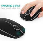VssoPlor Wireless Mouse, 2.4G Slim Portable Computer Laptop Mouse - Image 2