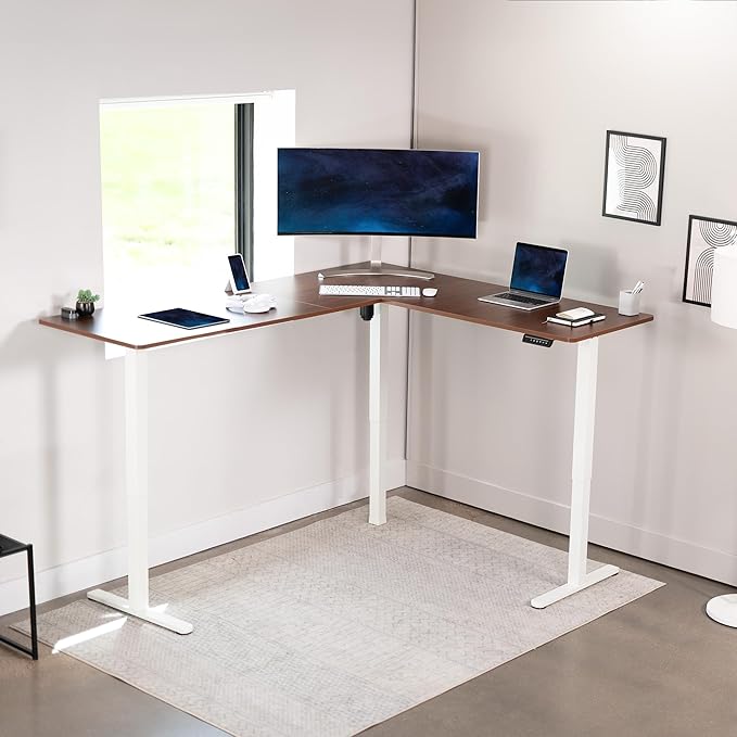 VIVO Electric Corner 75 x 63 inch L-Shaped Standing Desk, Memory Height - Image 7