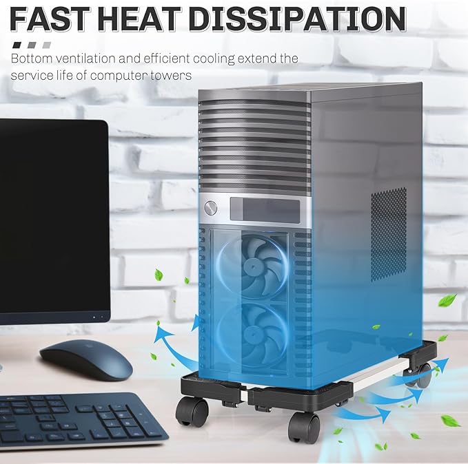 Liitrton Mobile CPU Stand Adjustable Computer Tower Stand - Image 4