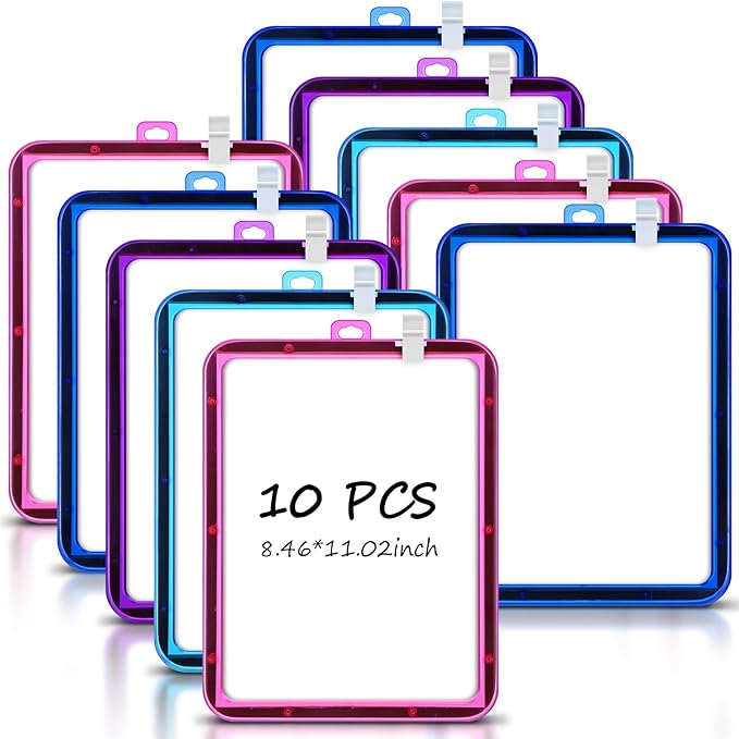 Outus 10 Pcs Dry Erase Mini White Boards Bulk 8.5 x 11'' Small Magnetic by Outus