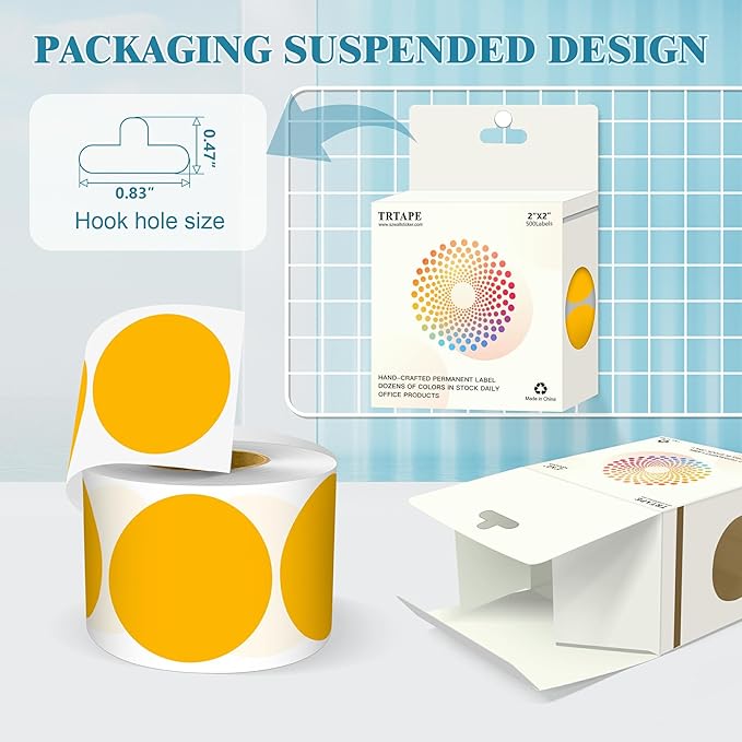 2 Inch Round Color Coding Labels - Image 3
