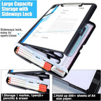 Black Clipboard with Storage Heavy Duty, TFDLCG zm Clip Boards 8.5x11 with Pen - Image 3