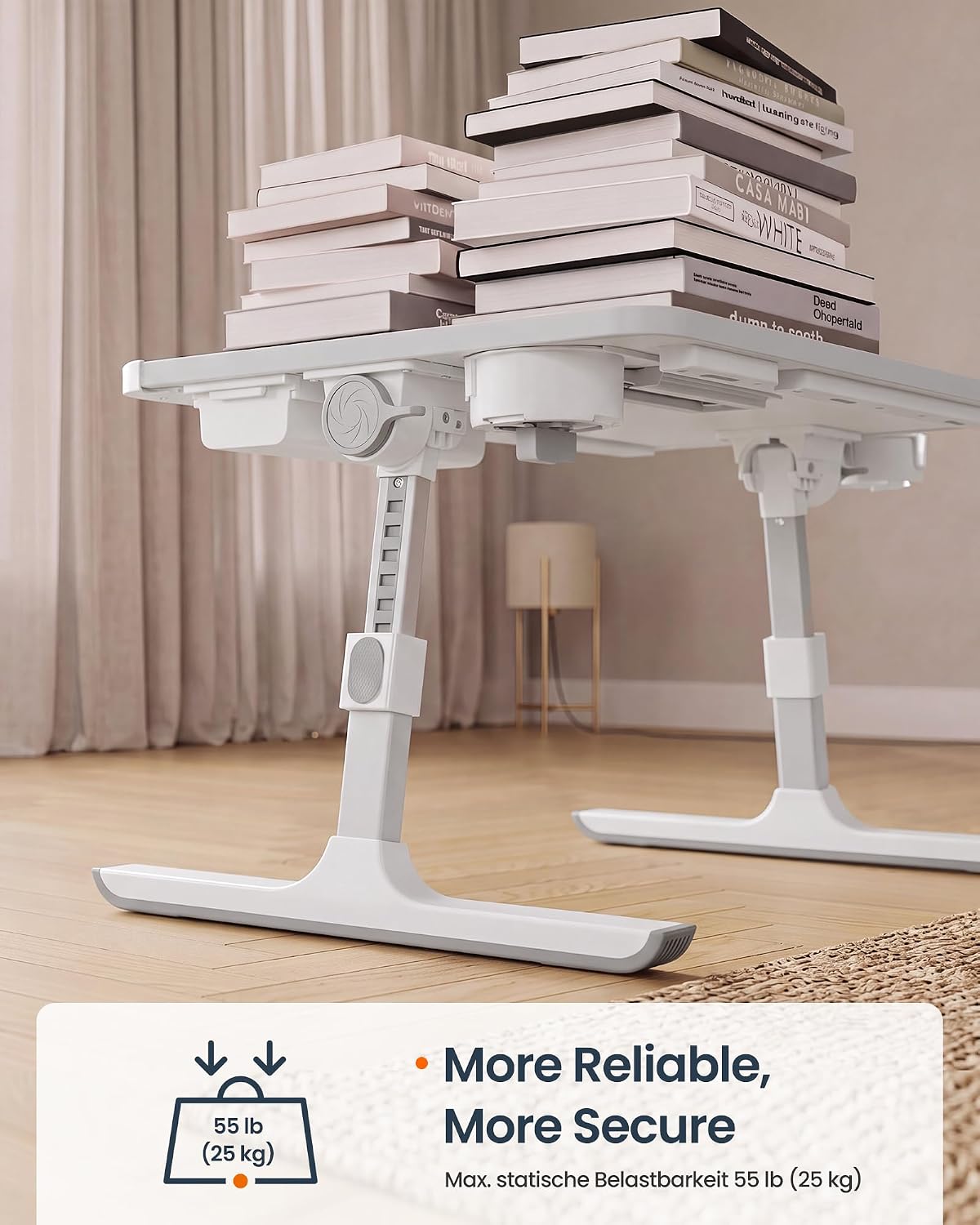 SONGMICS HOME Lap Desk, Height & Angle Adjustable Laptop Stand for Bed