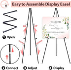 VAIIGO Black Easel Stand for Wedding Signs, Posters & Paintings - Image 6