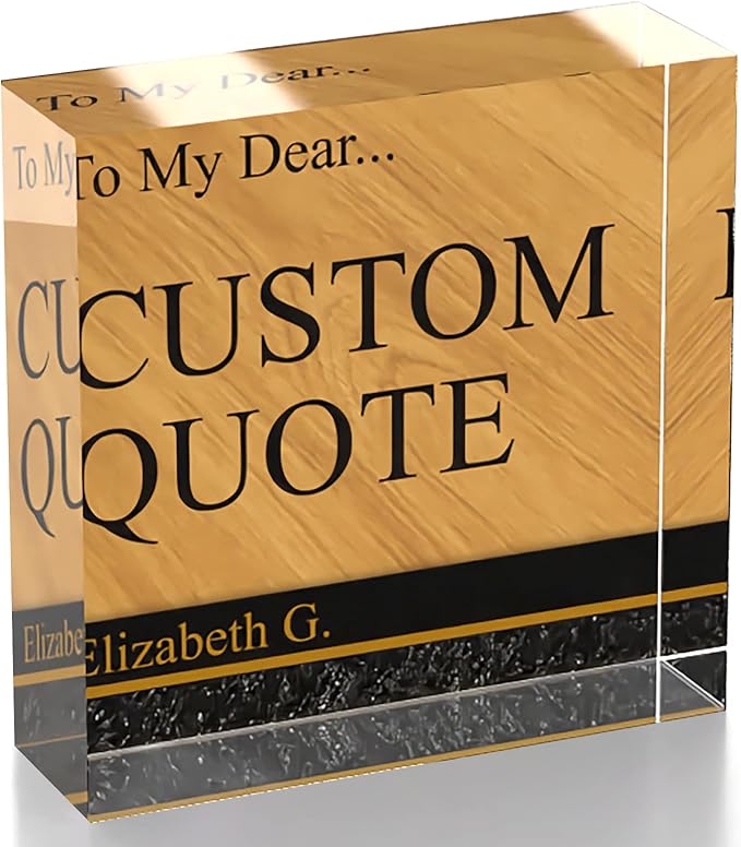 Personalized Gifts, Custom Quote Block Letter Board, Crystal-Clear Acrylic - Image 9