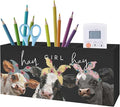 Exqcom Hay Girl Hay Cow Makeup Brush Toothbrush Holder, Pen Pencil Holder by Exqcom