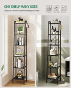 Hzuaneri Ladder Shelf, Bookshelf Bookcase, Freestanding Corner Storage Shelve - Image 6