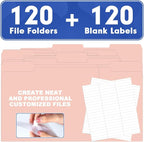 File Folder, HERKKA 120 Pack 1/3 Cut Tab File Folders, File Folders Great - Image 5