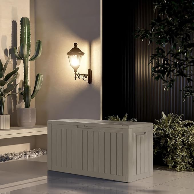 PATIOEASY Outdoor Storage Box 80GAL Waterproof Resin Deck Box, UV-Resistant - Image 7