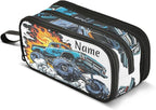 BOENLE Custom Truck Flame Pencil Case Box Boys Girls Personalized Name Large by BOENLE-WELCOMEYOURCOMING