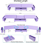 gianotter dual monitor stand riser with drawer and, package contents