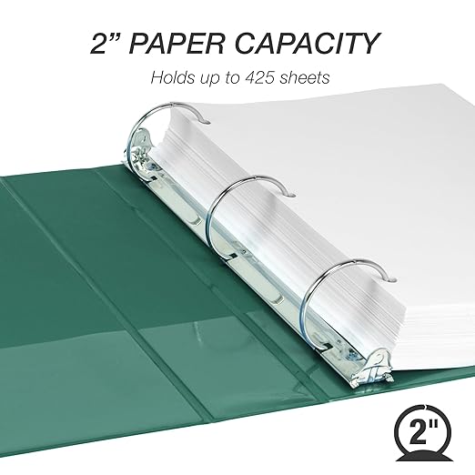 Samsill 2 Inch 3 Ring Binder, Made in USA, Economy Round Ring, 425 Sheet - Image 3