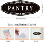 Pantry Door Sign Sticker for Kitchen, Self-adhesive Farmhouse Pantry Decor for - Image 2