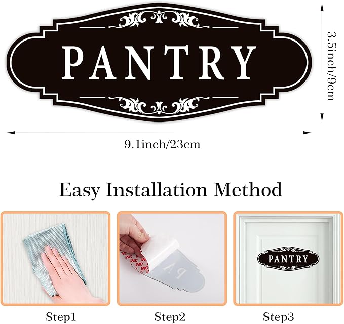 Pantry Door Sign Sticker for Kitchen, Self-adhesive Farmhouse Pantry Decor for - Image 2