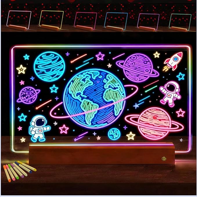 ARAGIT LED Drawing Board for Kids & Adults, Rechargeable Led Note Boards - Image 2