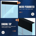 3 Pack Blue Legal Pads 8.5 x 11 Note Pads, Wide Ruled Notepads 8.5 x 11 Lined - Image 4