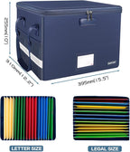 ENGPOW File Box with Lock, Fireproof Document Box with Pockets, Collapsible - Image 5
