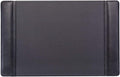 Dacasso Black Leather 22" x 14" Side Rails Desk Pad