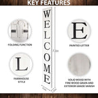 Tall White Welcome Sign - 6ft Rustic Farmhouse Decor - Image 2