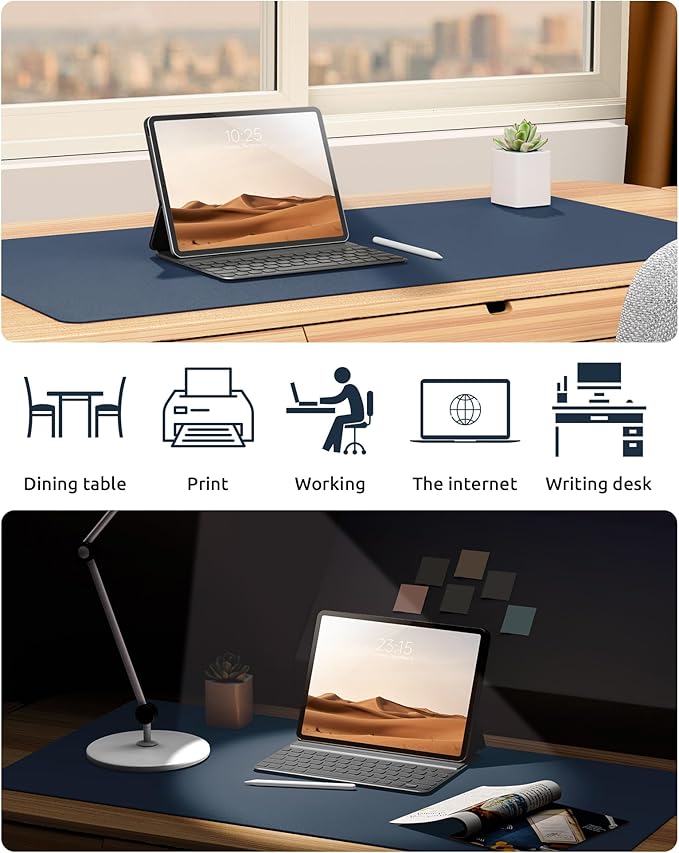 YSAGi Leather Desk Protector, Office Mat, Large Mouse Mat, Non-Slip PU Leather - Image 7