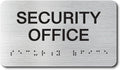 SECURITY OFFICE Signs with Raised Text & Grade 2 Braille, Brushed by EliteSign