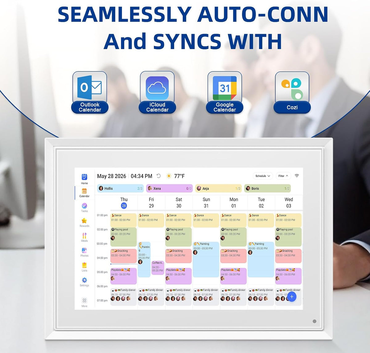10.1" Digital Calendar – Chore Rewards, Meal Planner & Photo Frame