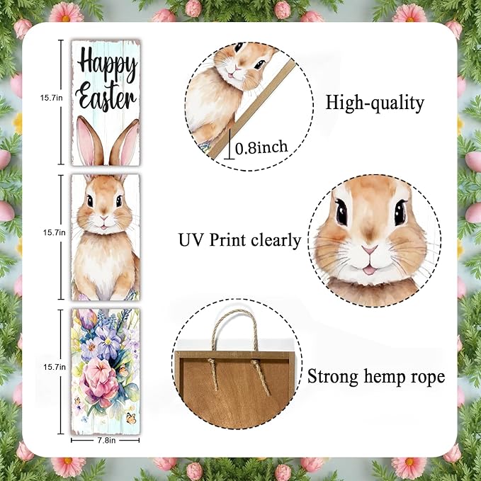 Happy Easter Bunny Welcome Sign - Image 2