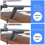 suptek Clamp-on 32 Inch Dual Monitor Desk Mount Riser Shelf Computer Stands - Image 3