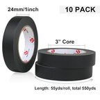 BOMEI PACK Black Painters Tape 1 Inch Bulk - Image 2
