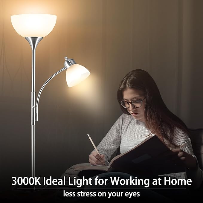 RISLG Floor Lamp, Dimmable Standing lamp, Stepless Dimming Brightness, Included - Image 7
