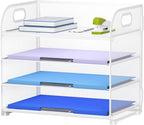 Marbrasse 4 Tier Paper Organizer Letter Tray, Mesh Desk File Organizer by Marbrasse