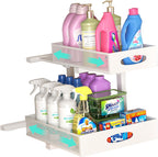Beleeb Under Sink Organizer, Extra-Wide Upgrade, 1 Pack 2 Tier Metal Slide Out