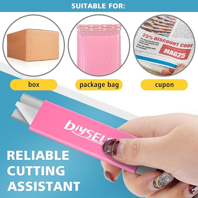 DIYSELF 24 Box Cutter, Utility Knife Retractable, Mini Utility Knife - Image 4