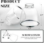 Eidonta 4 Pack Clear Glass Shade Replacements, Bell Shaped Glass Shade Covers - Image 3