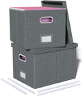 2 Pack File Storage Organizer, Filing Box, Portable File Box