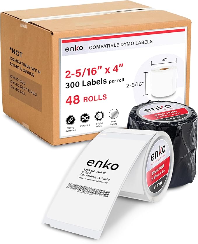 enKo Address, Shipping & Barcode Labels 30256 Compatible by enKoProducts