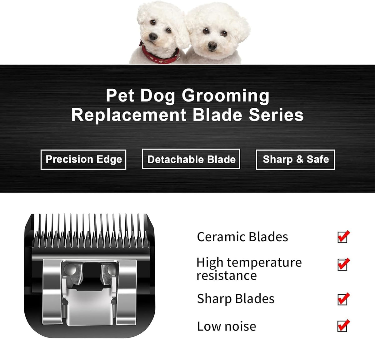 6pcs Dog Grooming Replacement Blades Compatible with Andis/Oster A5