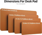 YSAGi Leather Desk Protector, Office Mat, Large Mouse Mat, Non-Slip PU Leather - Image 4