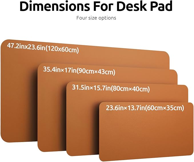 YSAGi Leather Desk Protector, Office Mat, Large Mouse Mat, Non-Slip PU Leather - Image 8