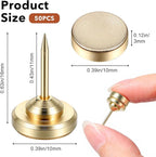 50 Set Magnetic Push Pins, Flat Push Pin, Magnetic Thumb Tacks - Image 2