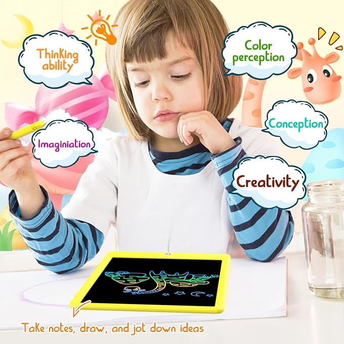 BUKEBU LCD Writing Tablet Doodle Board, Colorful Drawing Pad, Electronic - Image 4