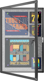 Outdoor Enclosed Bulletin Board, Wall-Mounted Black Aluminum Framed Display Case by EnclosedBulletinBoard